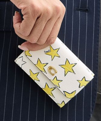 ＜COACH＞エッセンシャル　ミニ　トライフォールド　ウォレット・スター　プリント